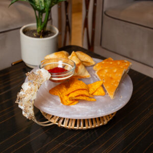 RATTAN BASE DIP PLATTER